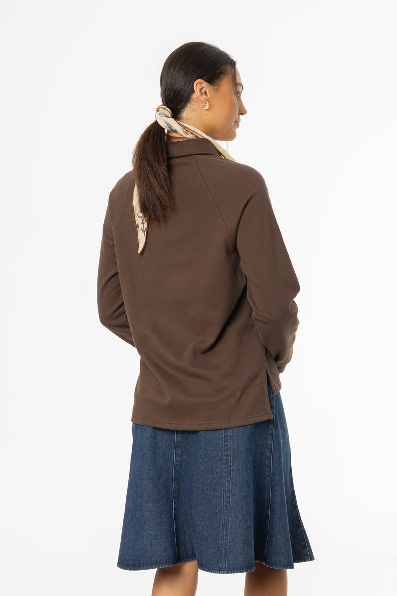 Brown Polo Sweatshirt