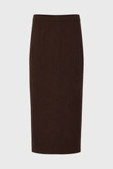 Brown Ribbed Skirt Legging