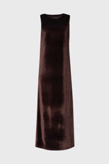 Brown Ribbed Velour Jumper