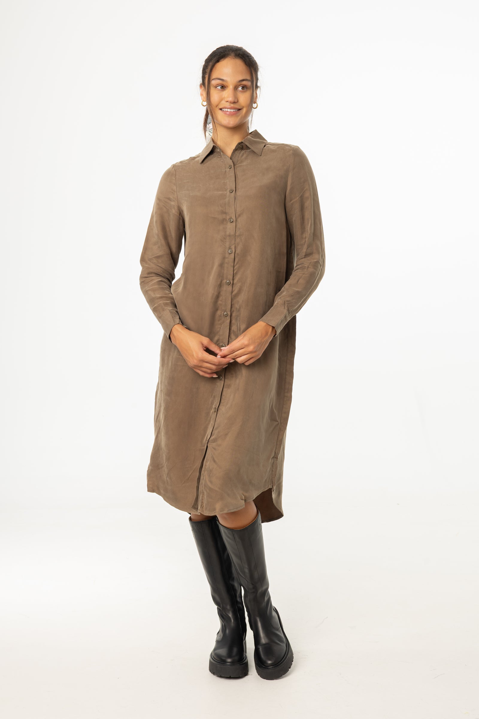 Brown Shirt Dress – BLANK