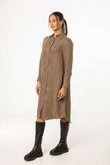 Brown Shirt Dress