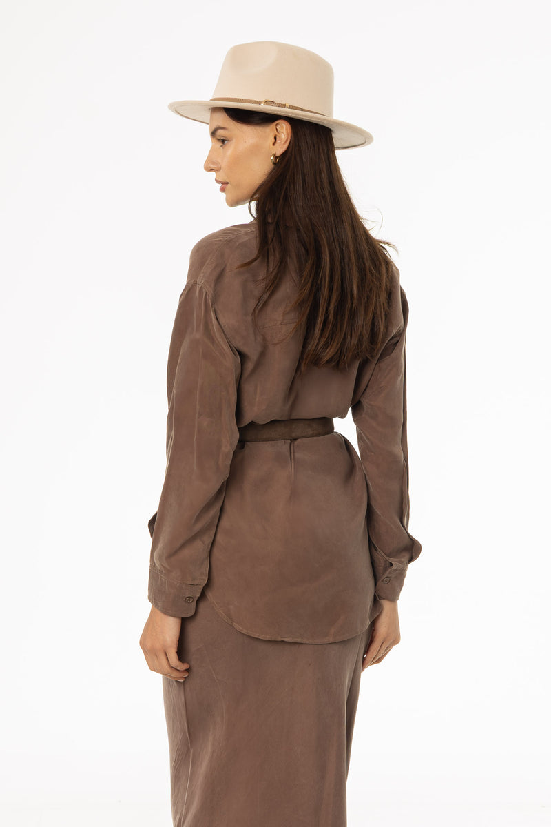 Brown Slip Blouse