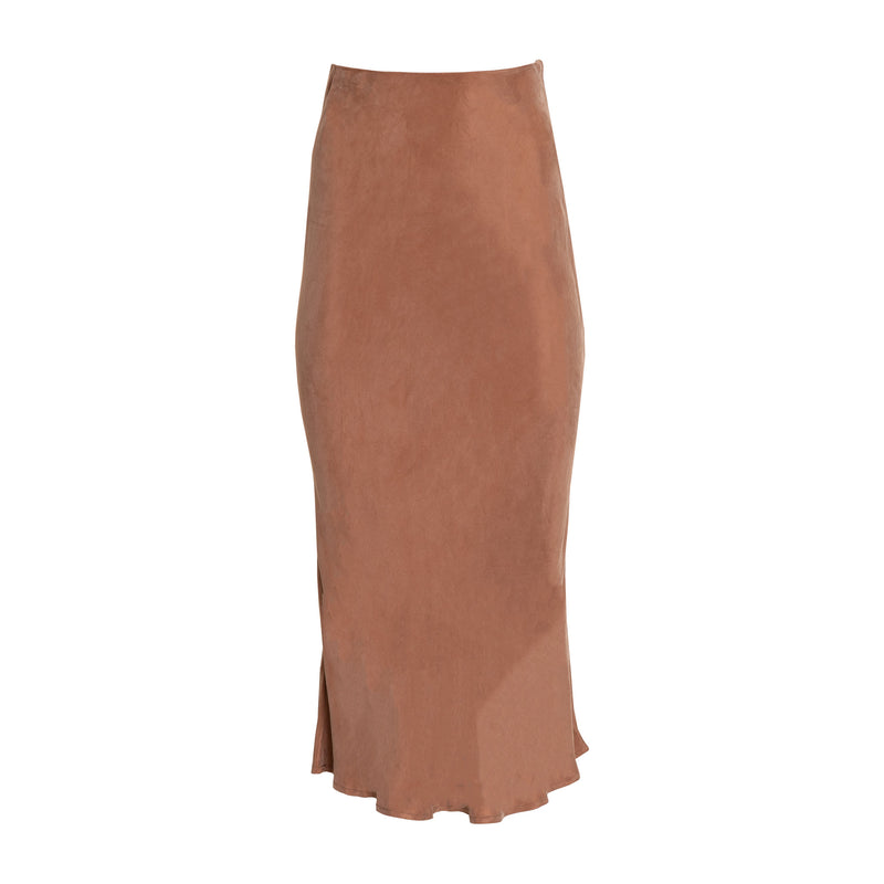 Coffee Slip Skirt