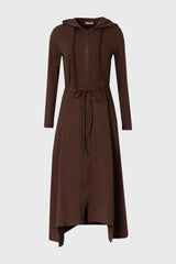 Brown Sweatshirt Maxi Dress