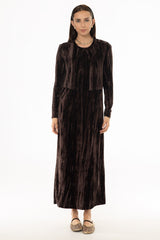 Brown Textured Velour Jumper