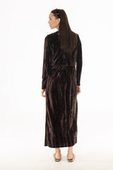 Brown Textured Velour Jumper