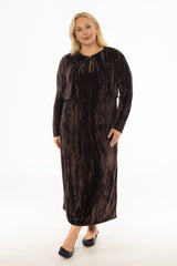 Brown Textured Velour Jumper