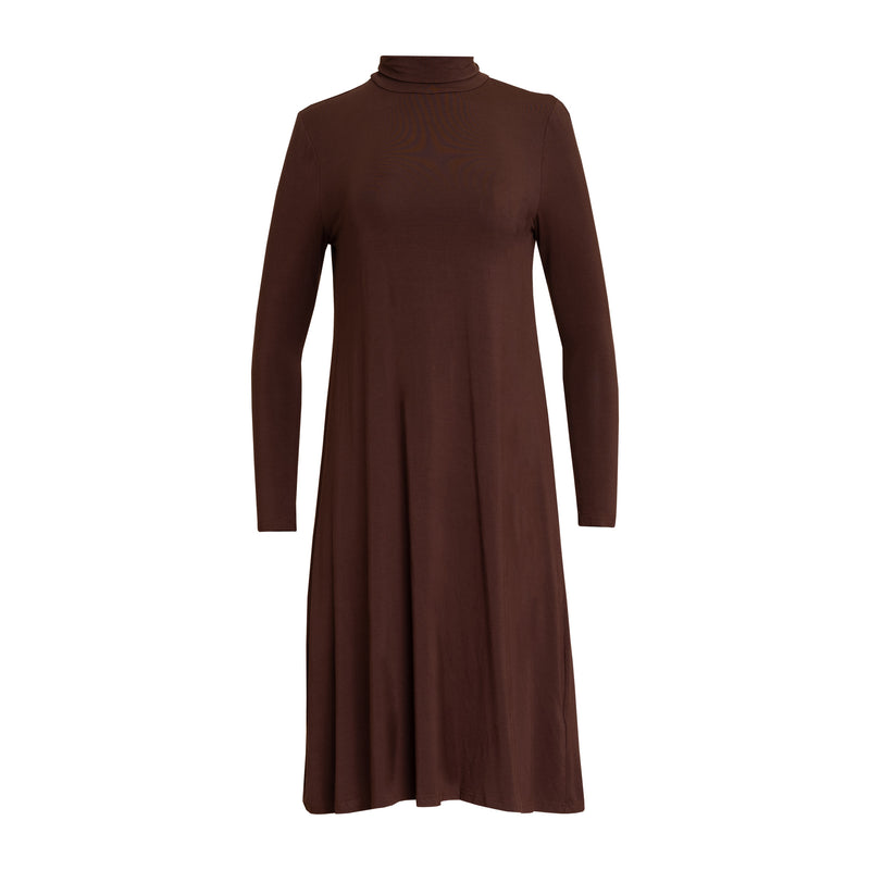 Brown Turtleneck Dress