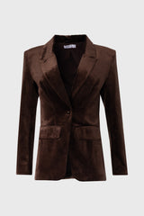 Brown Velour Blazer