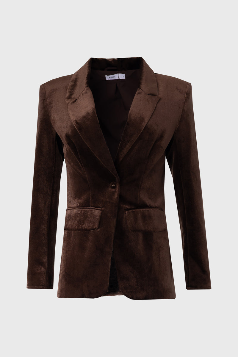 Brown Velour Blazer