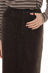 Brown Textured Everyday Maxi Skirt
