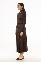 Brown Wrap Maxi Jumper