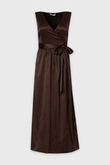 Brown Wrap Maxi Jumper