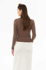 Brown Wrap T-Shirt