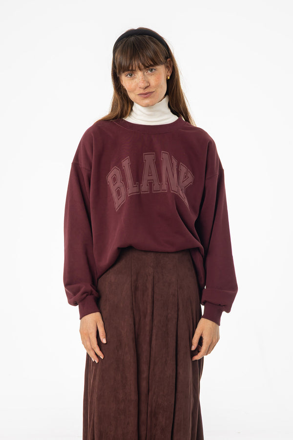 Burgundy Blank Sweatshirt