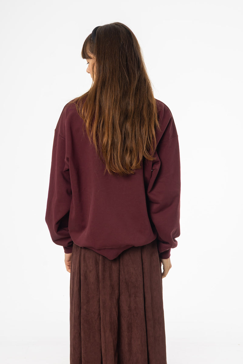 Burgundy Blank Sweatshirt