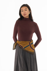 Burgundy Seamless Turtleneck Top