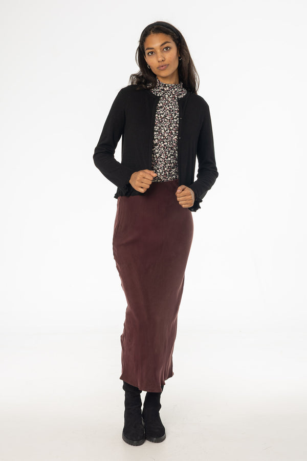 Burgundy Slip Skirt