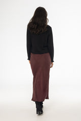 Burgundy Slip Skirt