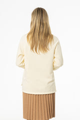 Butter Cream Polo Sweatshirt