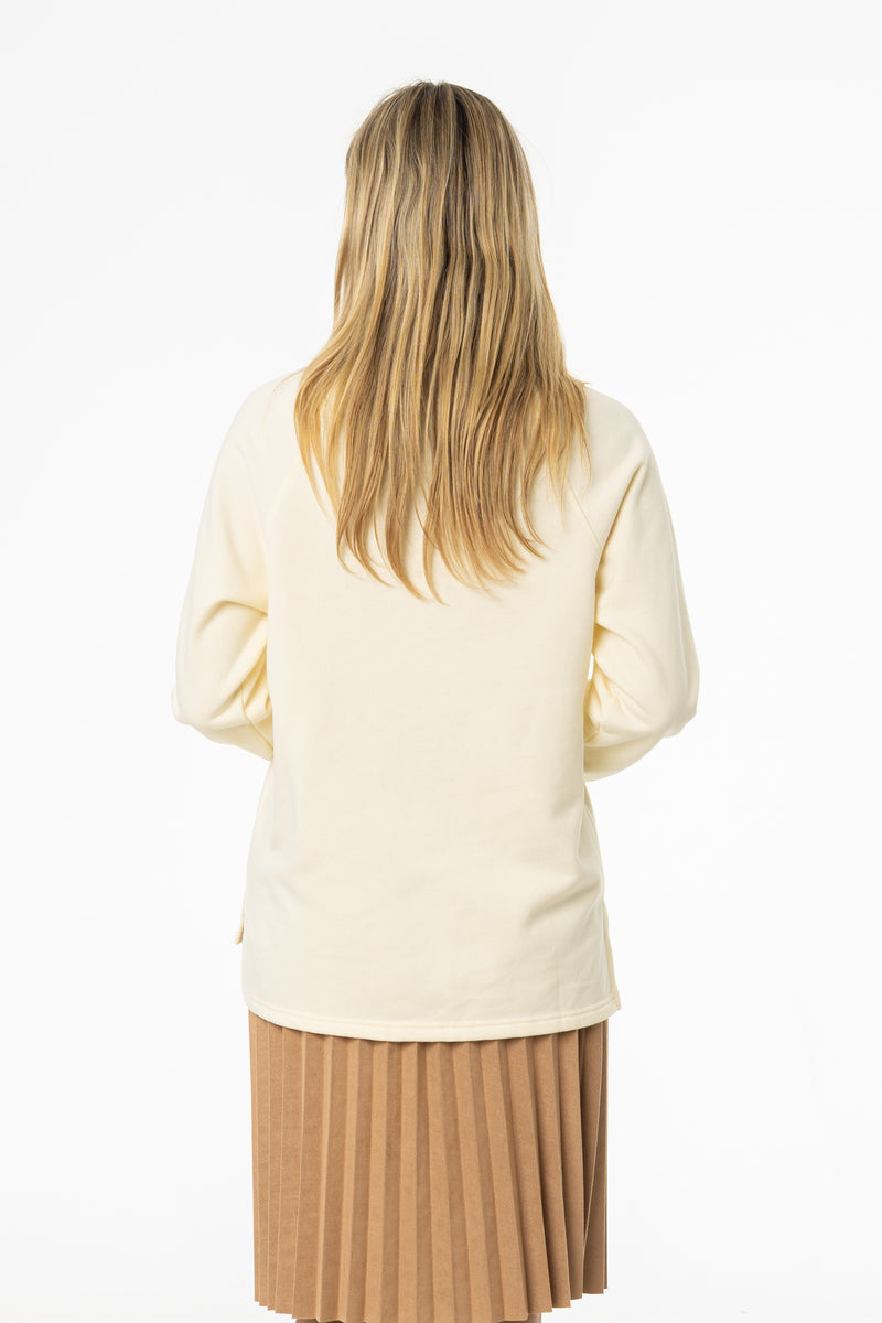 Butter Cream Polo Sweatshirt