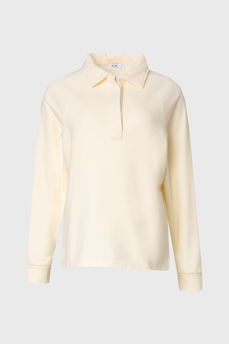 Butter Cream Polo Sweatshirt