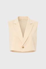 Butter Cropped Vest Overlay
