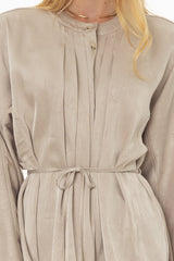 Sand Flare Sleeve Tie Blouse