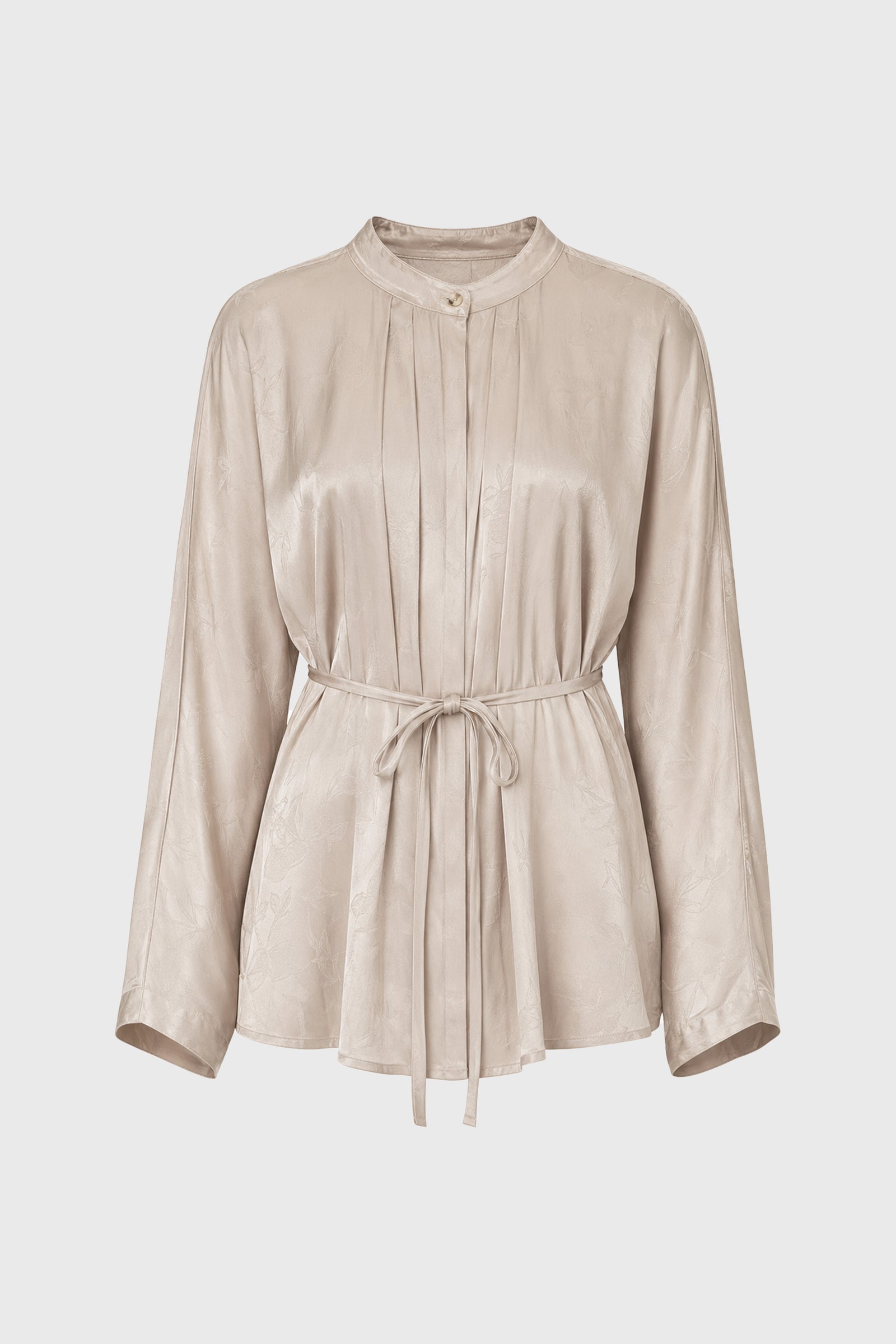 Sand Flare Sleeve Tie Blouse – BLANK