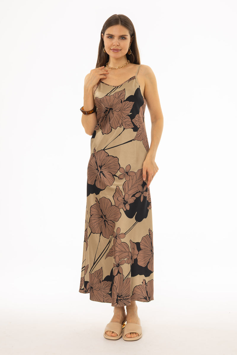 champagne slip dress maxi Champagne Floral Slip Dress – BLANK