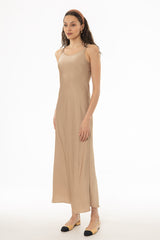 Champagne Silk Feel Slip Dress