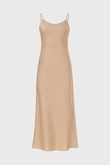 Champagne Silk Feel Slip Dress