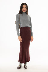 Cherry Lacquer Slip Skirt