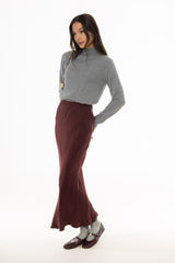 Cherry Lacquer Slip Skirt