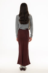 Cherry Lacquer Slip Skirt