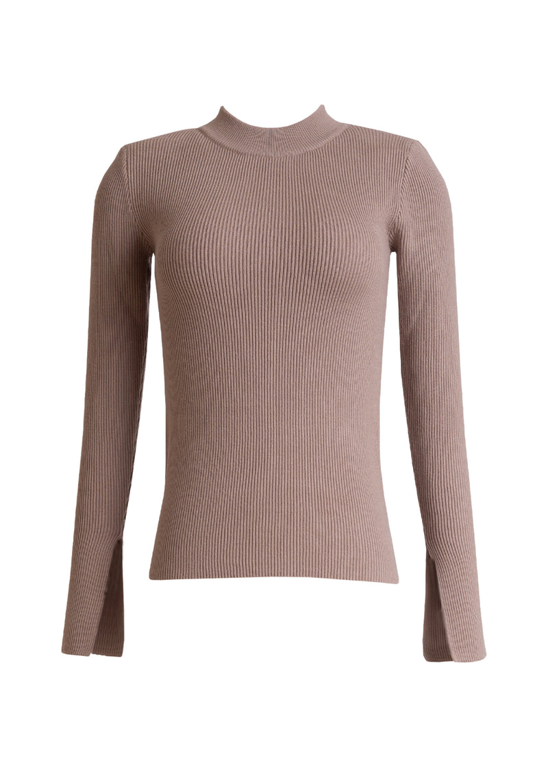 Clay Padded Shoulder Sweater