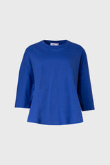 Cobalt Blue Oversized Dolman 3/4 Sleeve T-Shirt