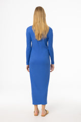 Cobalt Blue Cardi Maxi Dress