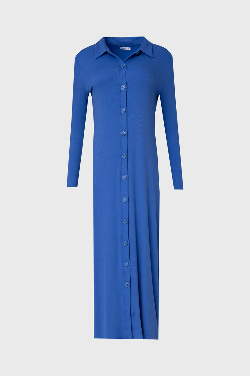 Cobalt Blue Cardi Maxi Dress