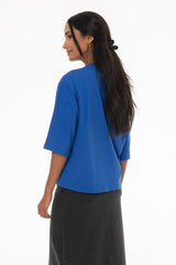 Cobalt Blue Pinched T-Shirt