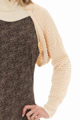 Cream Box Knit Shrug