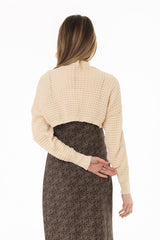 Cream Box Knit Shrug