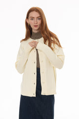 Cream Chunky Knit Cardigan