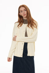 Cream Chunky Knit Cardigan