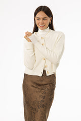 Cream Chunky Knit Cardigan