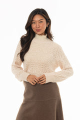 Cream Crochet Sweater