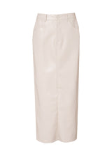 Cream Everyday Leather Maxi Skirt