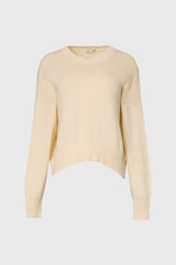 Cream High-Low Oversized Sweater
