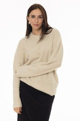 Cream Oversized Knit Sweater Top