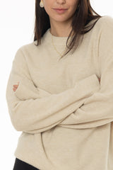 Cream Oversized Knit Sweater Top